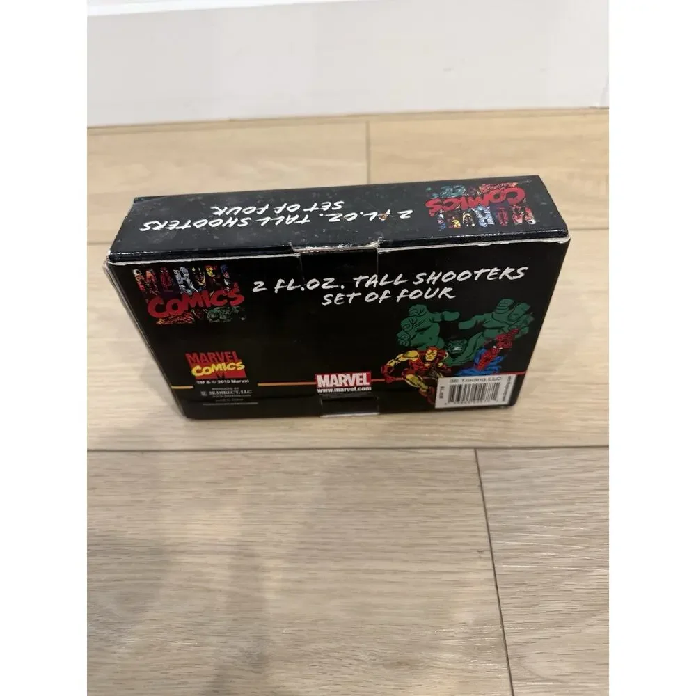 New In Box- Spider Man Marvel tall shooters 2 oz Set Of Four Bar Or Display